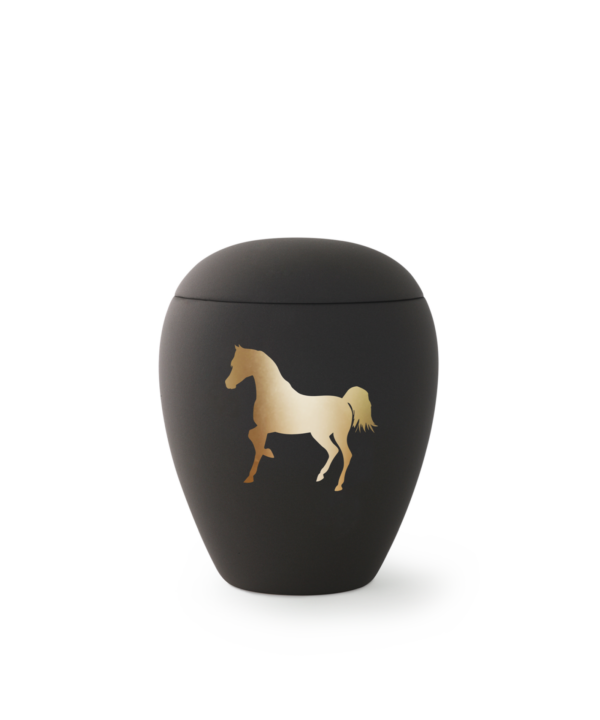 Paarden urne met silhouette 4 - paardencrematorium chevaline